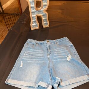 Source Unknown Light Blue Jean Shorts